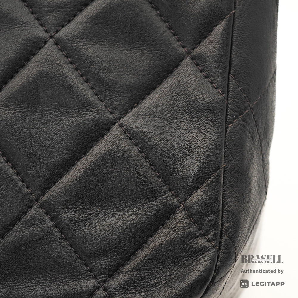 CHANEL Maxi Jumbo Matelasse Lambskin Black Shoulder Bag 【ImportFeeFREE】