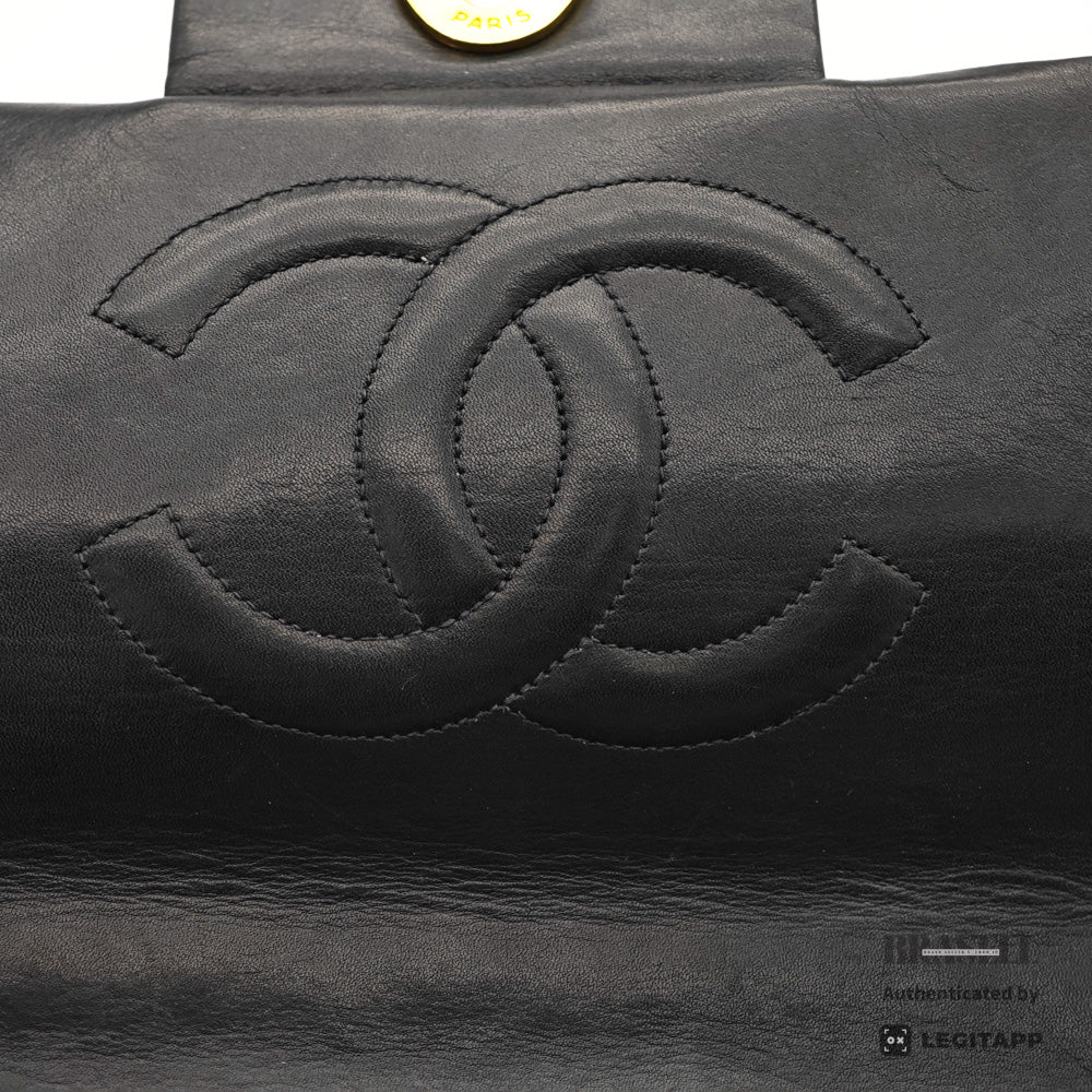 CHANEL Maxi Jumbo Matelasse Lambskin Black Shoulder Bag 【ImportFeeFREE】