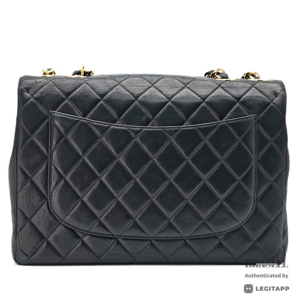 CHANEL Jumbo Matelasse Lambskin Black Shoulder Bag 【ImportFeeFREE】
