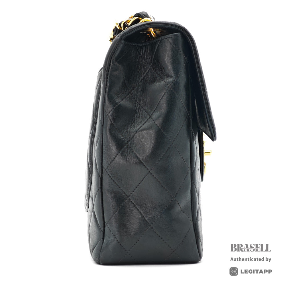 CHANEL Jumbo Matelasse Lambskin Black Shoulder Bag 【ImportFeeFREE】