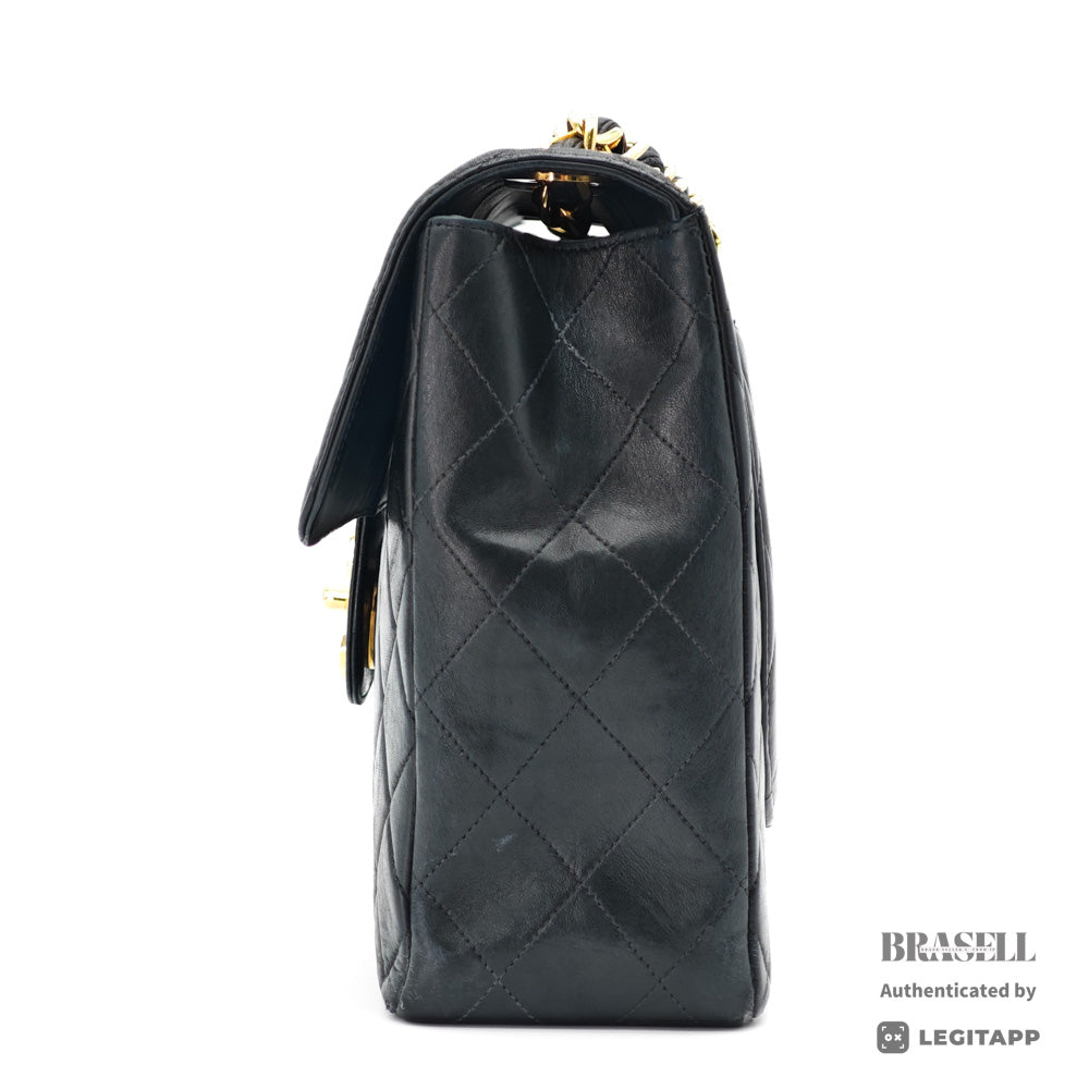 CHANEL Jumbo Matelasse Lambskin Black Shoulder Bag 【ImportFeeFREE】