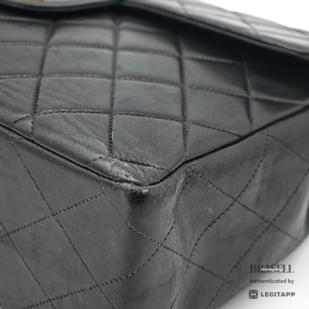 CHANEL Jumbo Matelasse Lambskin Black Shoulder Bag 【ImportFeeFREE】