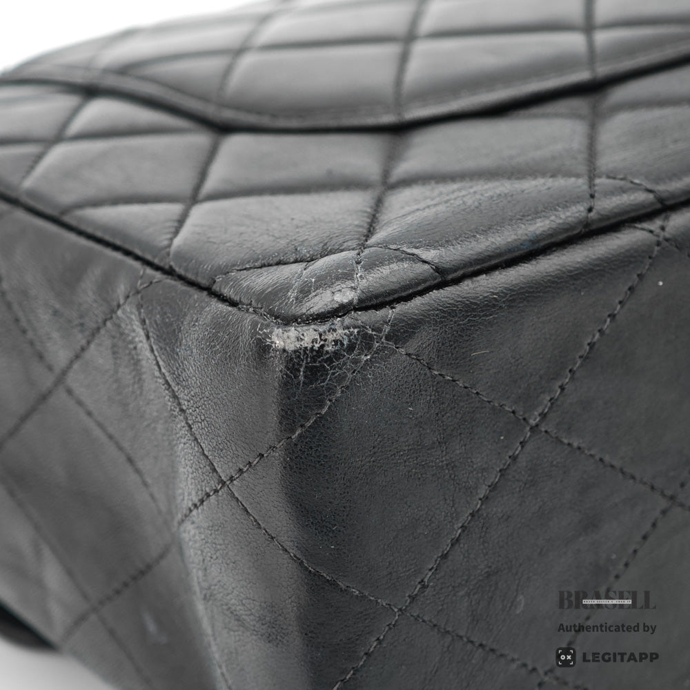 CHANEL Jumbo Matelasse Lambskin Black Shoulder Bag 【ImportFeeFREE】