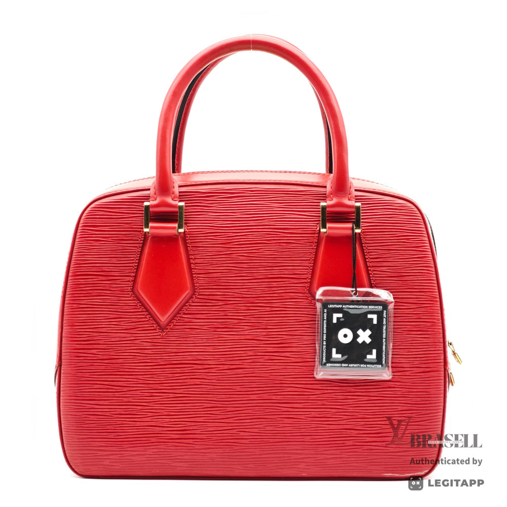 LOUIS VUITTON Sablon Epi Leather Handbag Red M52047 【ImportFeeFREE】