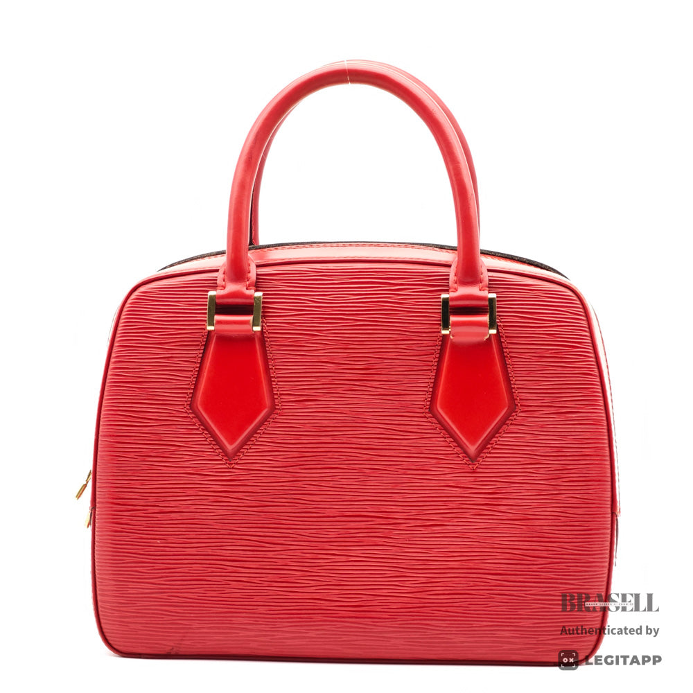 LOUIS VUITTON Sablon Epi Leather Handbag Red M52047 【ImportFeeFREE】