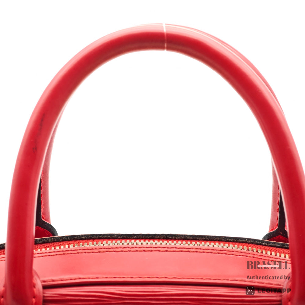 LOUIS VUITTON Sablon Epi Leather Handbag Red M52047 【ImportFeeFREE】