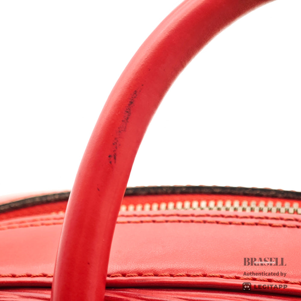 LOUIS VUITTON Sablon Epi Leather Handbag Red M52047 【ImportFeeFREE】
