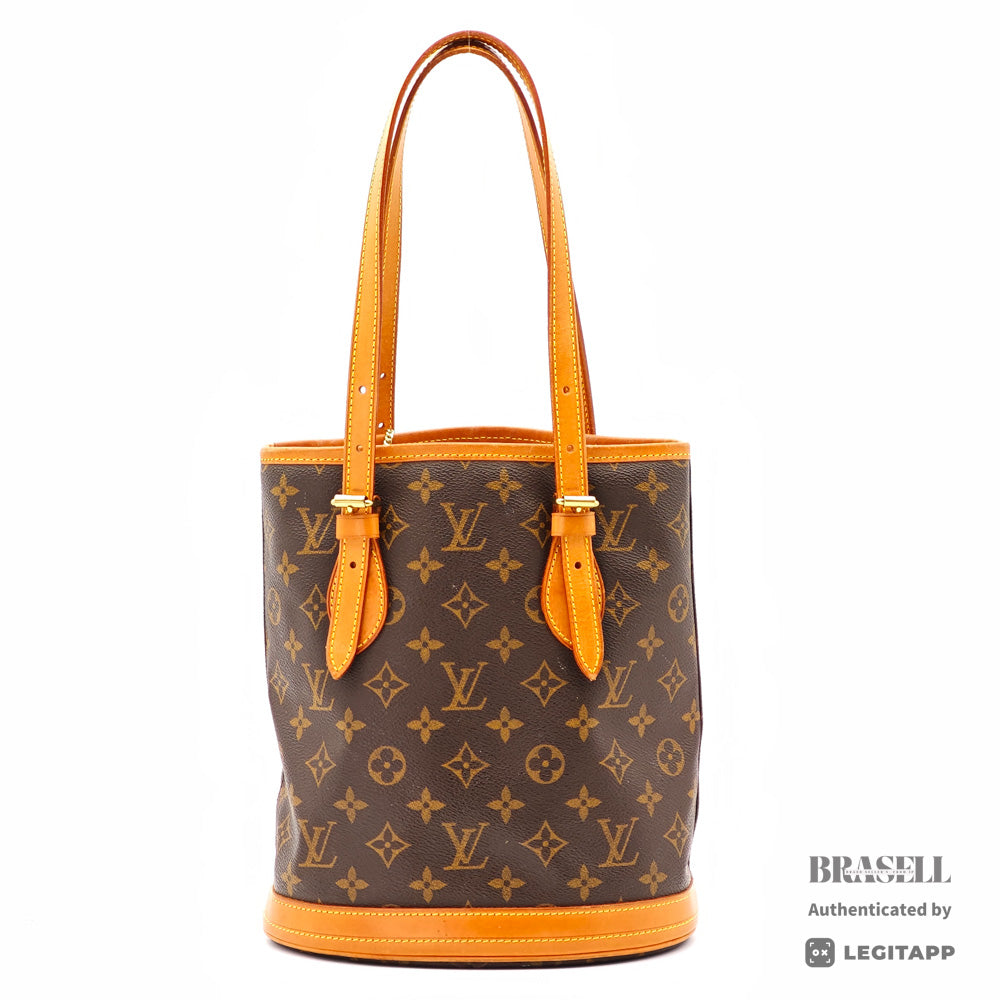 LOUIS VUITTON BucketPM Monogram Canvas Brown ShoulderBag M42238【ImportFeeFREE】