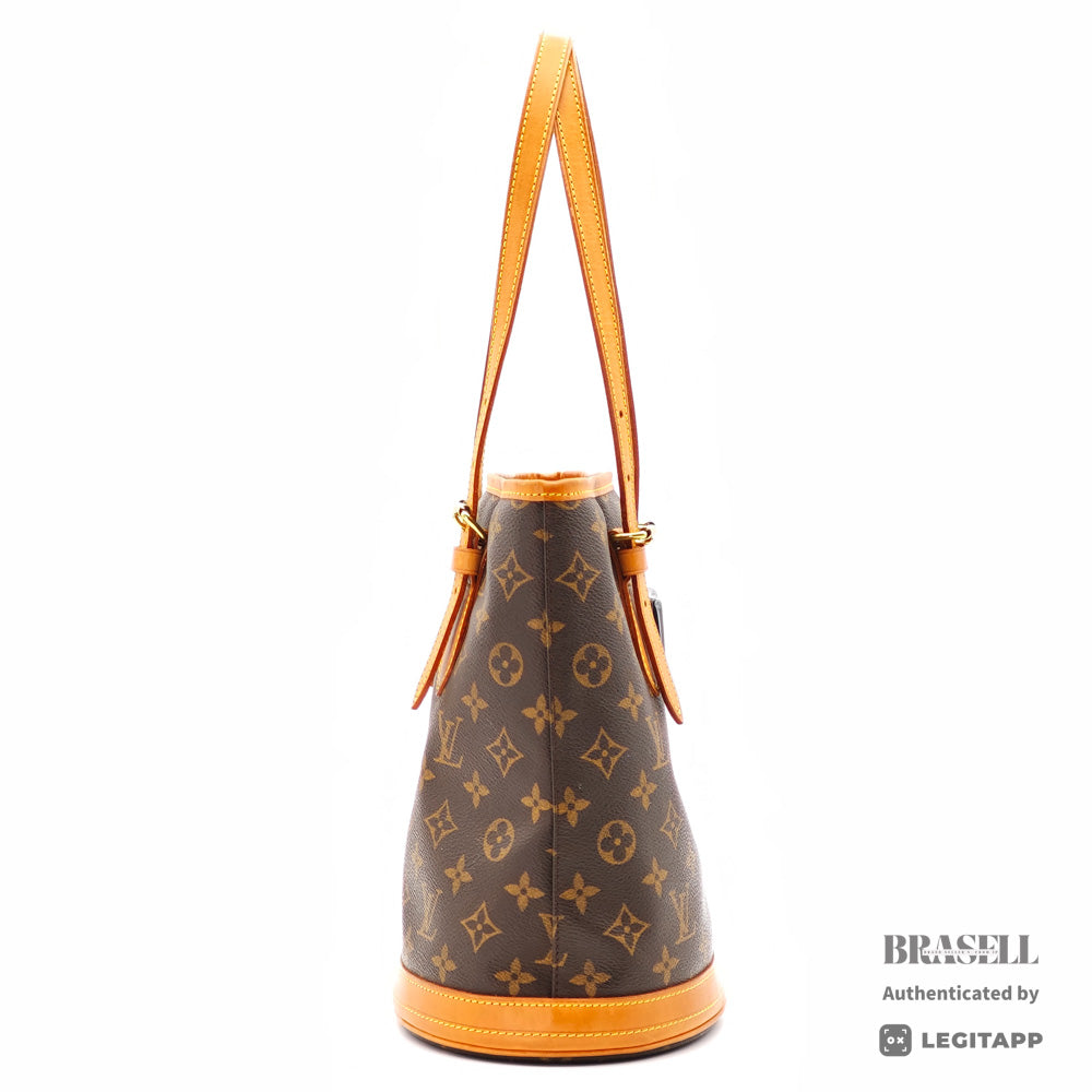 LOUIS VUITTON BucketPM Monogram Canvas Brown ShoulderBag M42238【ImportFeeFREE】
