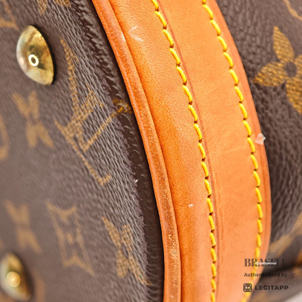 LOUIS VUITTON BucketPM Monogram Canvas Brown ShoulderBag M42238【ImportFeeFREE】