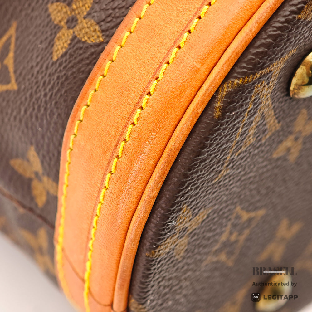 LOUIS VUITTON BucketPM Monogram Canvas Brown ShoulderBag M42238【ImportFeeFREE】