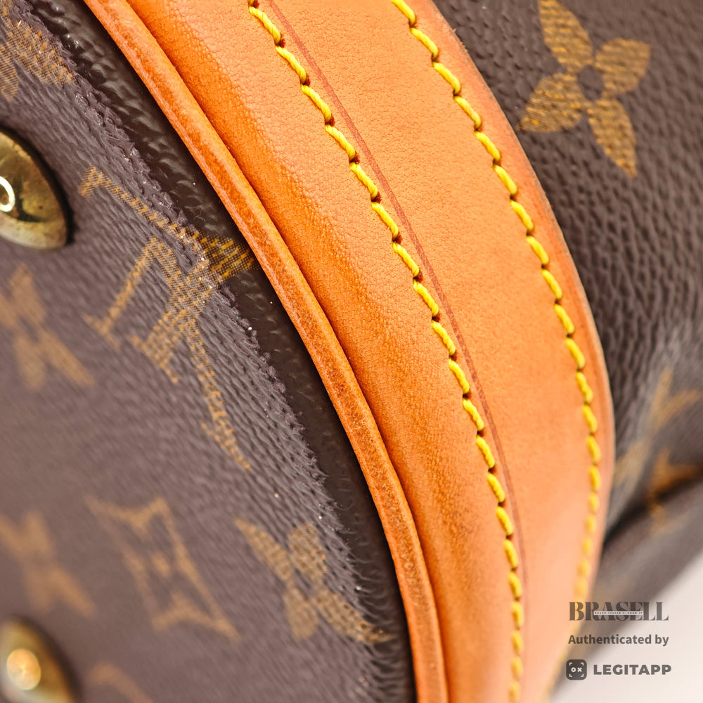 LOUIS VUITTON BucketPM Monogram Canvas Brown ShoulderBag M42238【ImportFeeFREE】