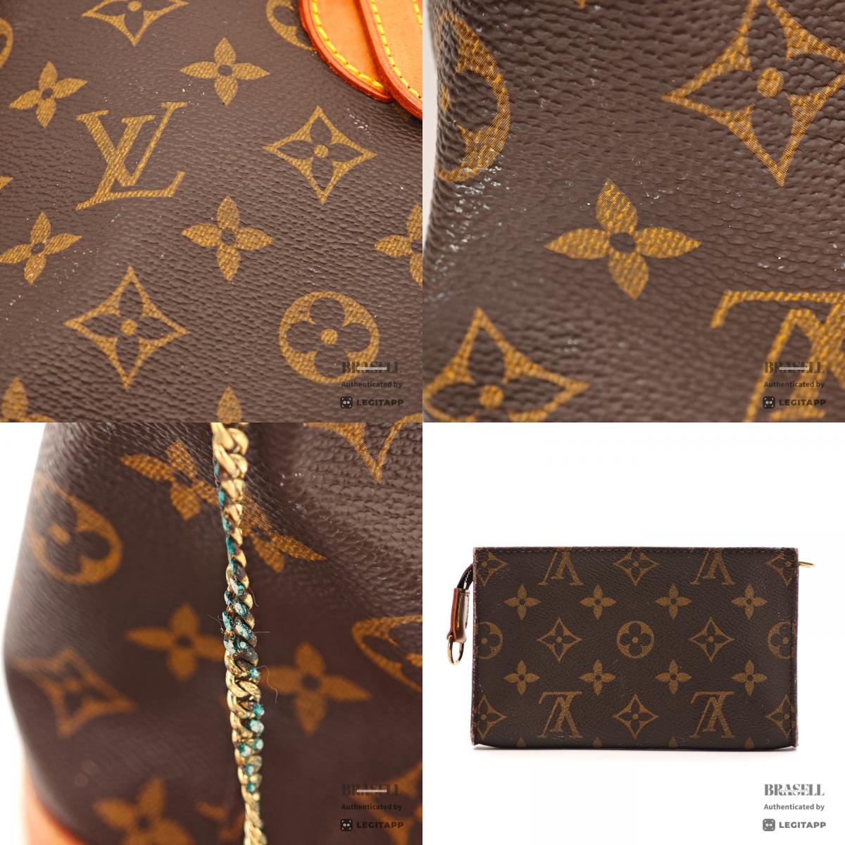 LOUIS VUITTON BucketPM Monogram Canvas Brown ShoulderBag M42238【ImportFeeFREE】