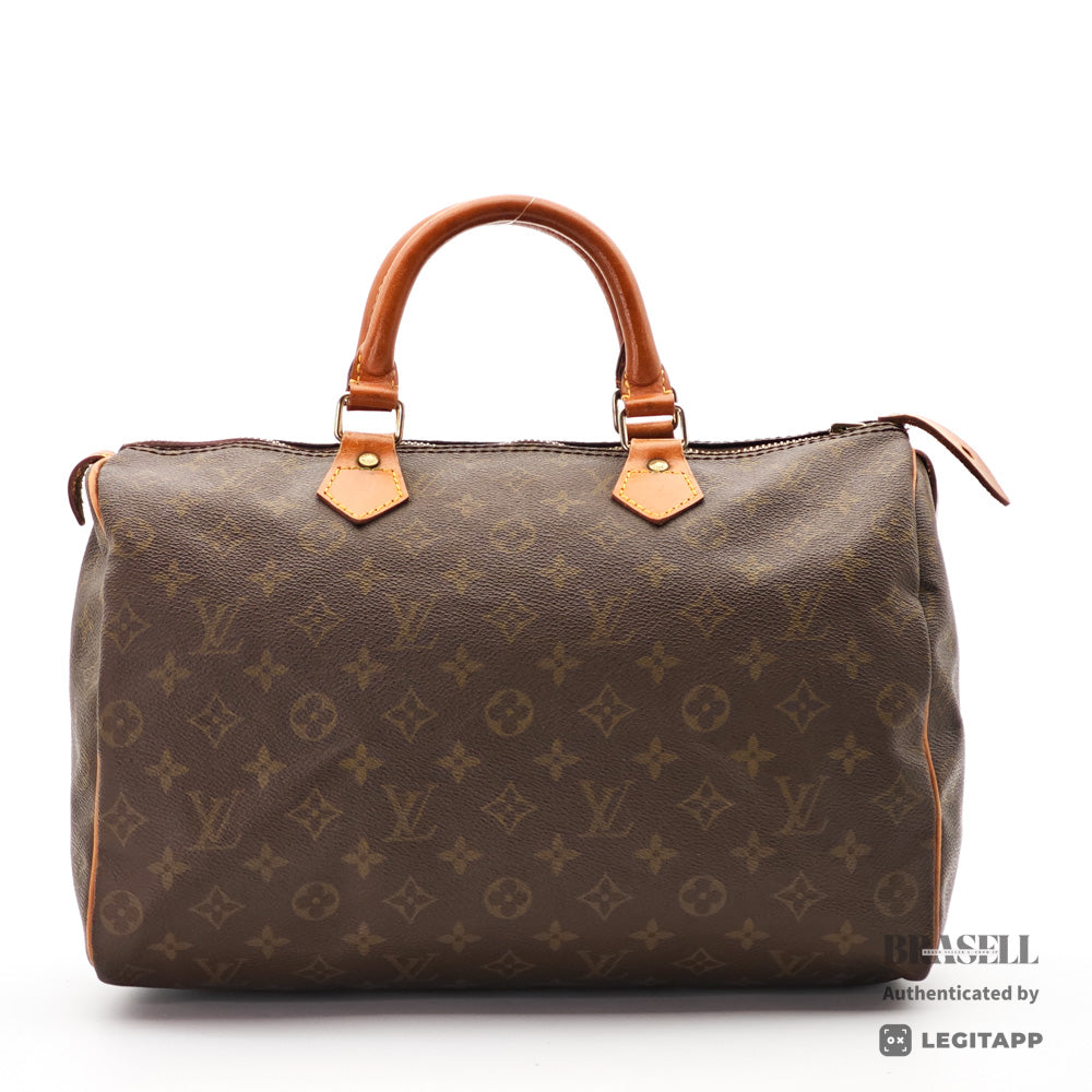 LOUIS VUITTON Speedy 35 Monogram Canvas Brown Hand Bag M41524 【ImportFeeFREE】