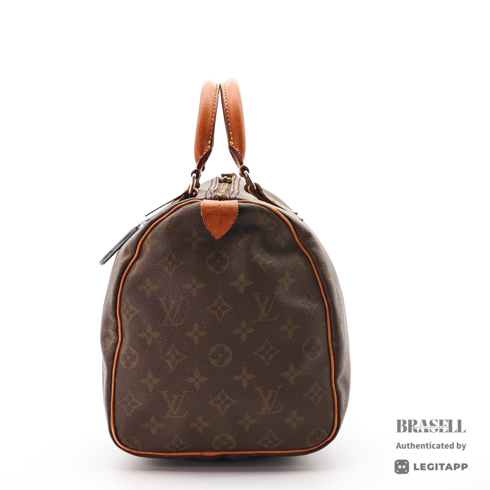 LOUIS VUITTON Speedy 35 Monogram Canvas Brown Hand Bag M41524 【ImportFeeFREE】
