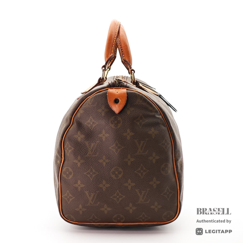 LOUIS VUITTON Speedy 35 Monogram Canvas Brown Hand Bag M41524 【ImportFeeFREE】