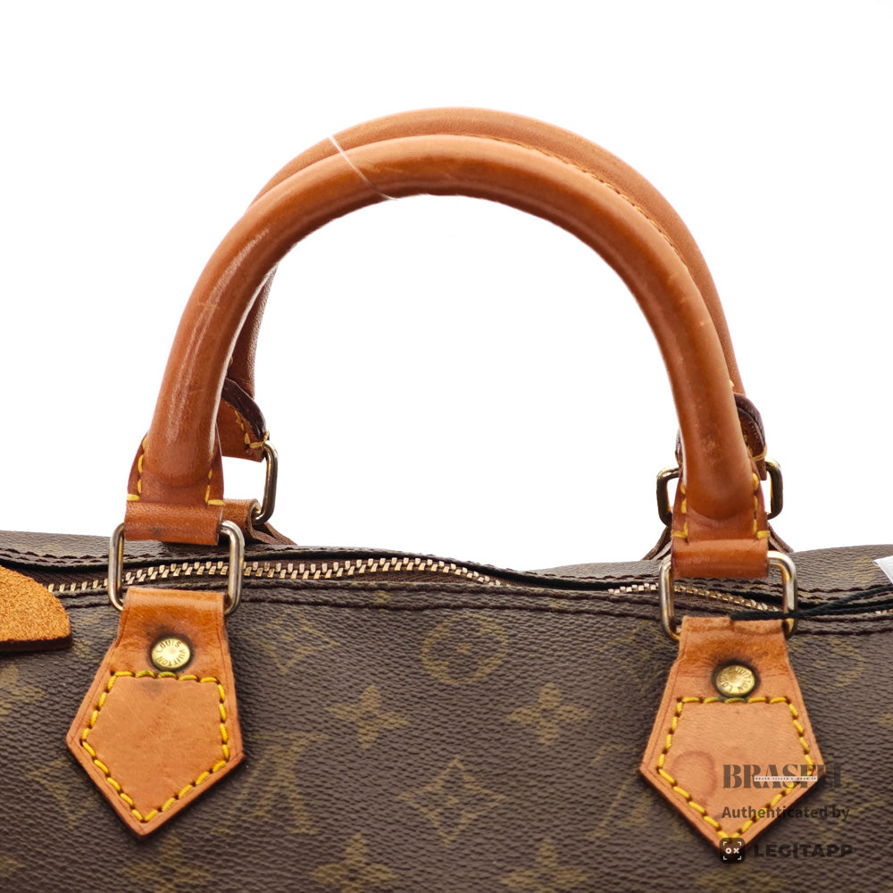 LOUIS VUITTON Speedy 35 Monogram Canvas Brown Hand Bag M41524 【ImportFeeFREE】