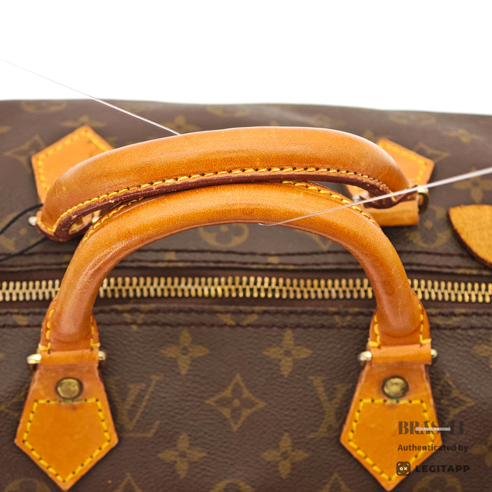LOUIS VUITTON Speedy 35 Monogram Canvas Brown Hand Bag M41524 【ImportFeeFREE】