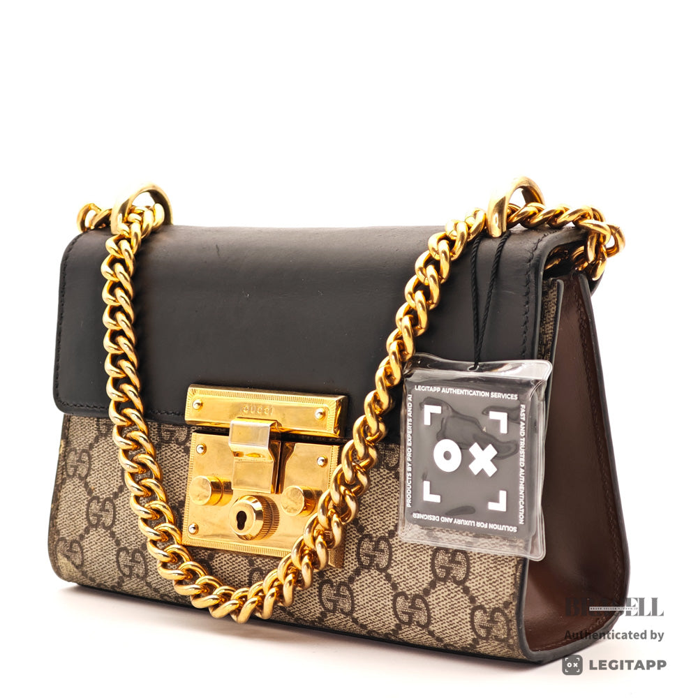 GUCCI Padlock GG Supreme Canvas Chain Shoulder Bag 【ImportFeeFREE】