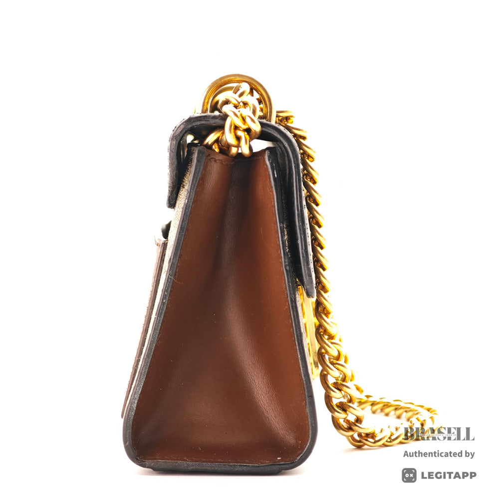 GUCCI Padlock GG Supreme Canvas Chain Shoulder Bag 【ImportFeeFREE】
