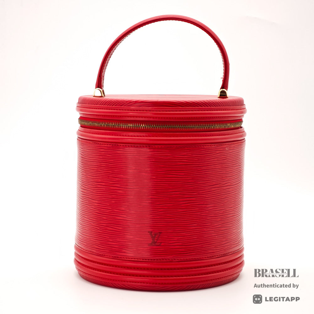 LOUIS VUITTON Epi Cannes Vanity Hand Bag M48037 Red Leather【ImportFeeFREE】