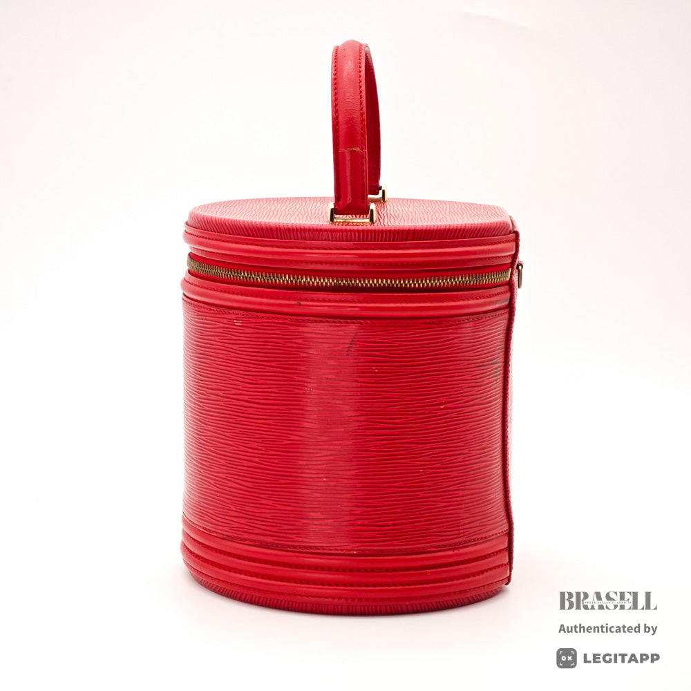LOUIS VUITTON Epi Cannes Vanity Hand Bag M48037 Red Leather【ImportFeeFREE】