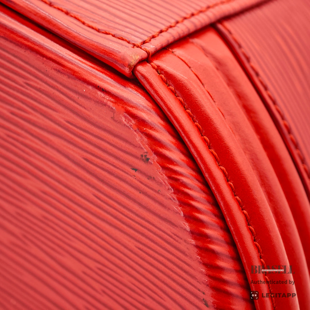 LOUIS VUITTON Epi Cannes Vanity Hand Bag M48037 Red Leather【ImportFeeFREE】