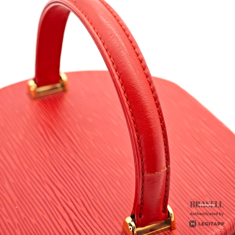 LOUIS VUITTON Epi Cannes Vanity Hand Bag M48037 Red Leather【ImportFeeFREE】