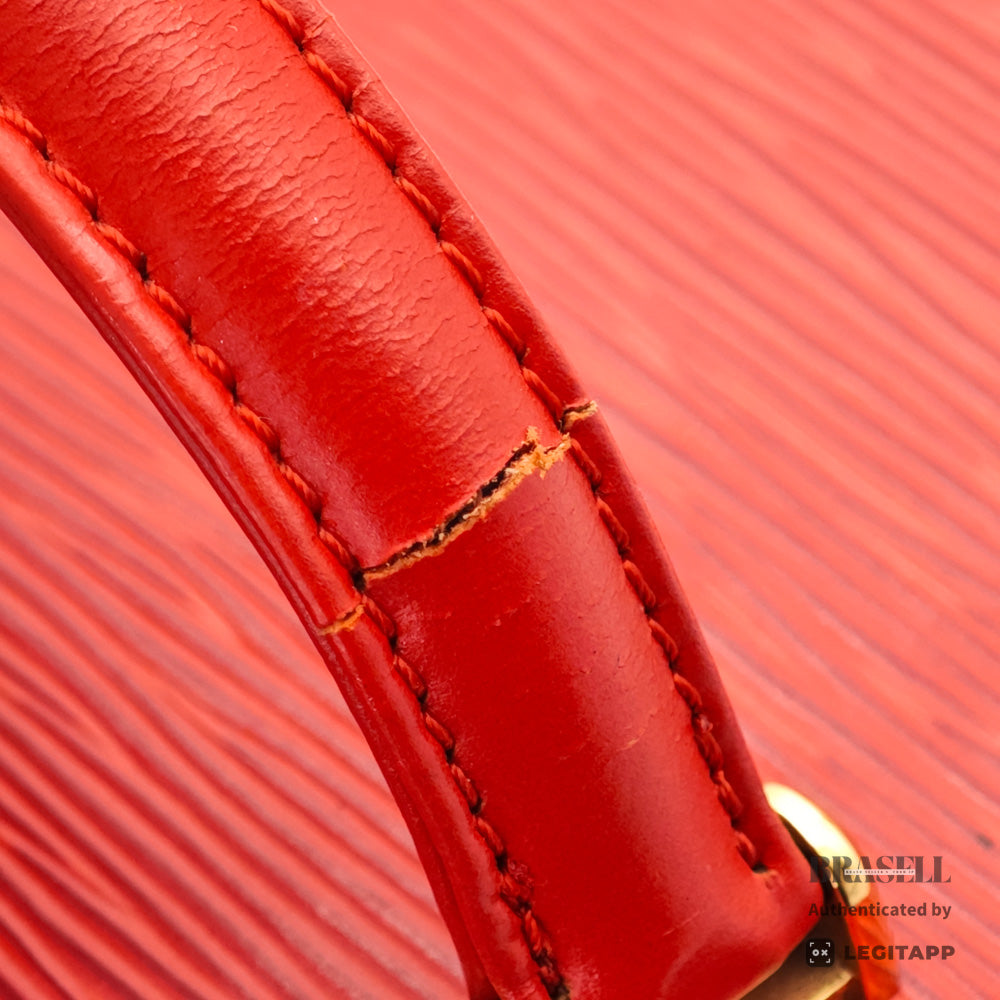 LOUIS VUITTON Epi Cannes Vanity Hand Bag M48037 Red Leather【ImportFeeFREE】