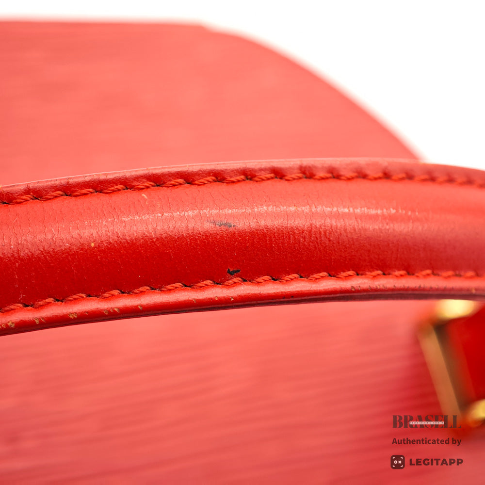LOUIS VUITTON Epi Cannes Vanity Hand Bag M48037 Red Leather【ImportFeeFREE】