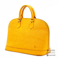 LOUIS VUITTON Alma PM Epi Leather Yellow Hand Bag M52149 【ImportFeeFREE】