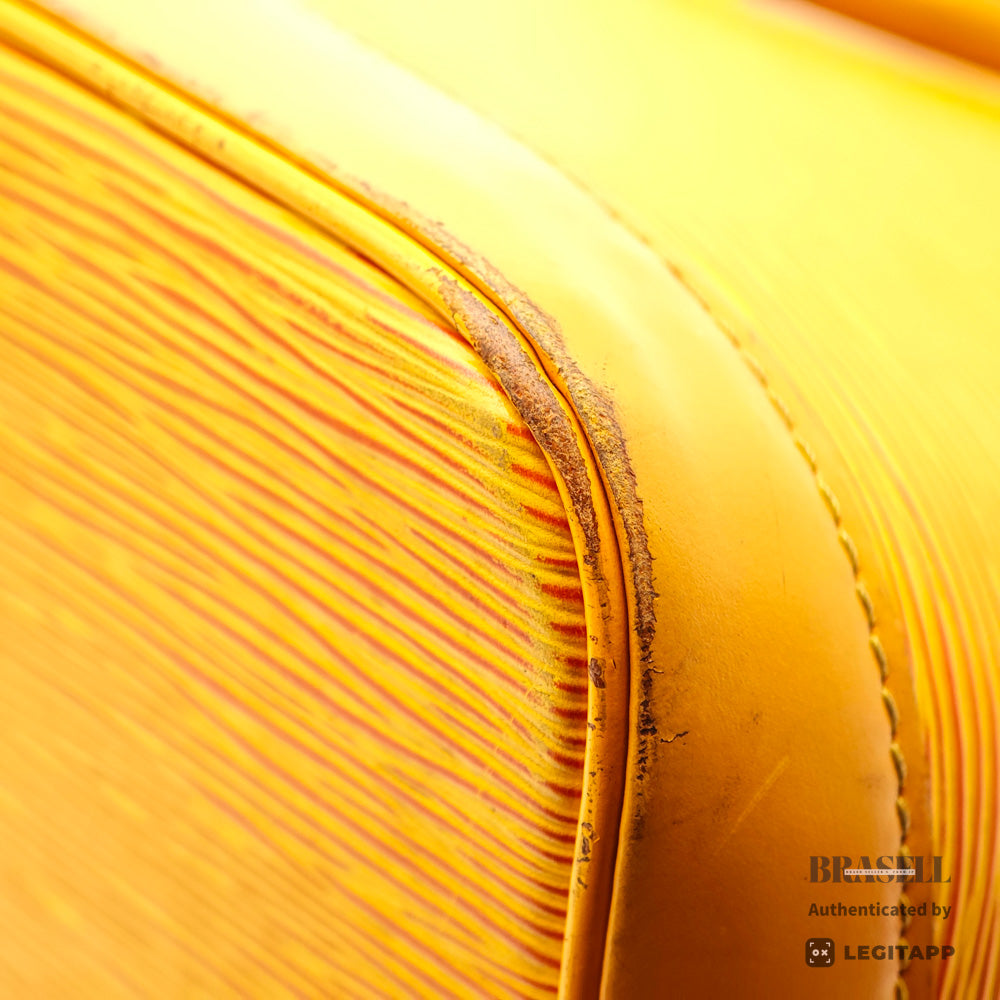 LOUIS VUITTON Alma PM Epi Leather Yellow Hand Bag M52149 【ImportFeeFREE】