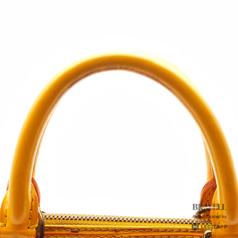 LOUIS VUITTON Alma PM Epi Leather Yellow Hand Bag M52149 【ImportFeeFREE】