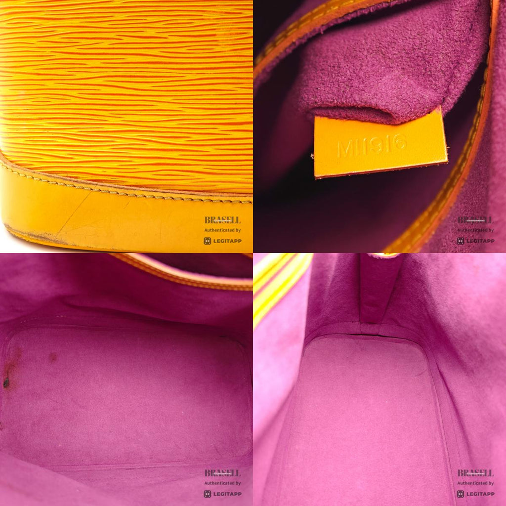 LOUIS VUITTON Alma PM Epi Leather Yellow Hand Bag M52149 【ImportFeeFREE】