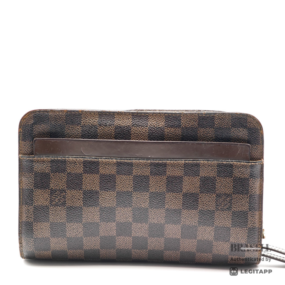 LOUIS VUITTON Noe BB Damier Canvas Brown Clutch Bag N51993 【ImportFeeFREE】