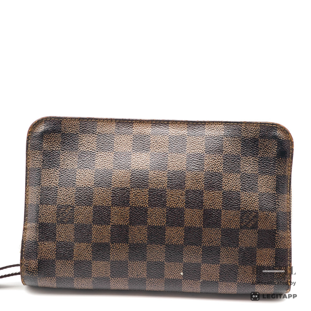 LOUIS VUITTON Noe BB Damier Canvas Brown Clutch Bag N51993 【ImportFeeFREE】