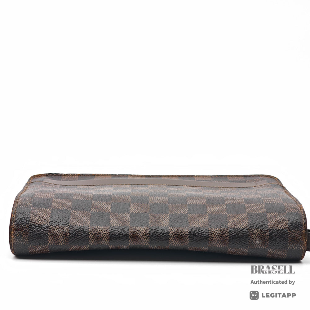 LOUIS VUITTON Noe BB Damier Canvas Brown Clutch Bag N51993 【ImportFeeFREE】
