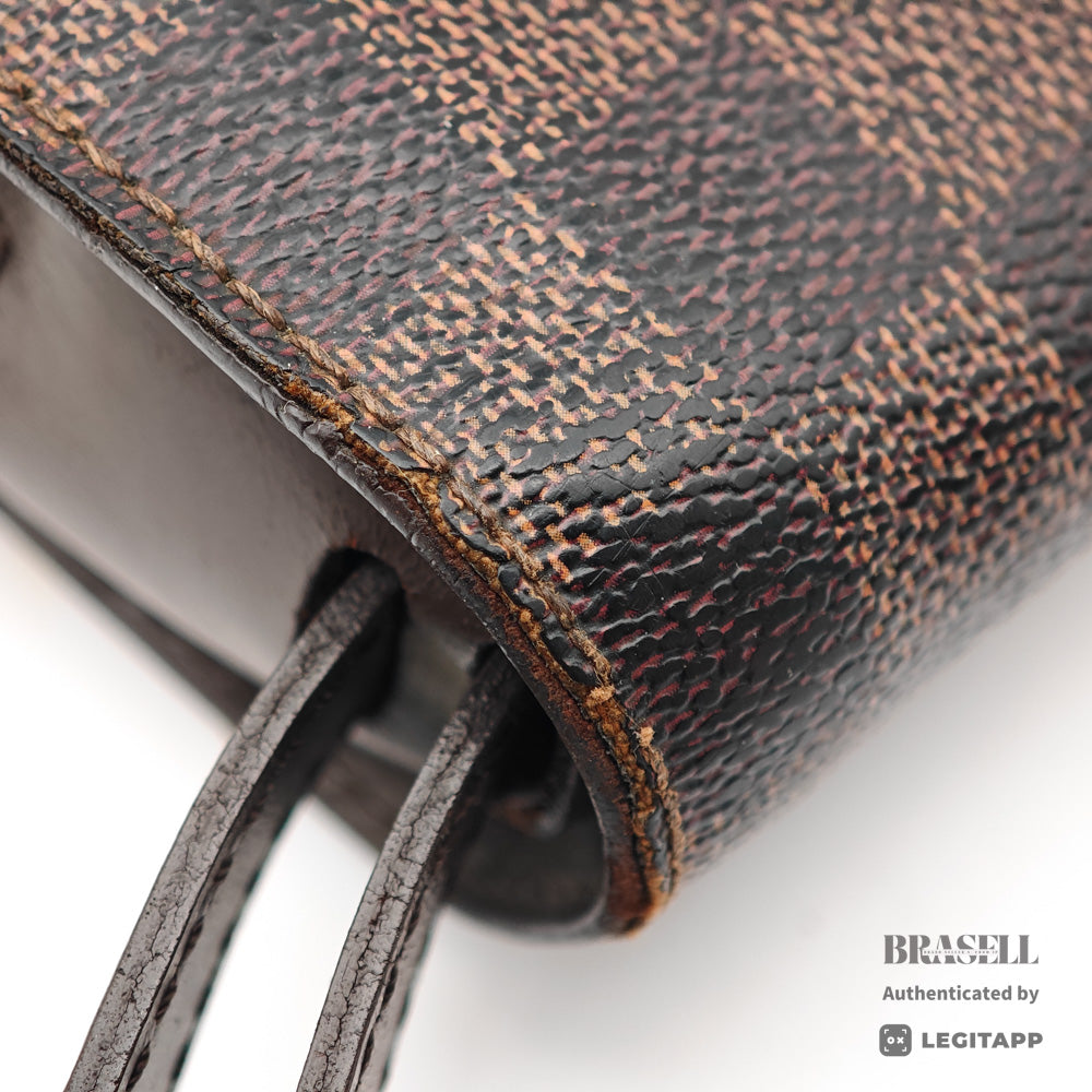 LOUIS VUITTON Noe BB Damier Canvas Brown Clutch Bag N51993 【ImportFeeFREE】