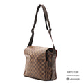 LOUIS VUITTON Naviglio Damier Canvas Brown Shoulder Bag N45255 【ImportFeeFREE】