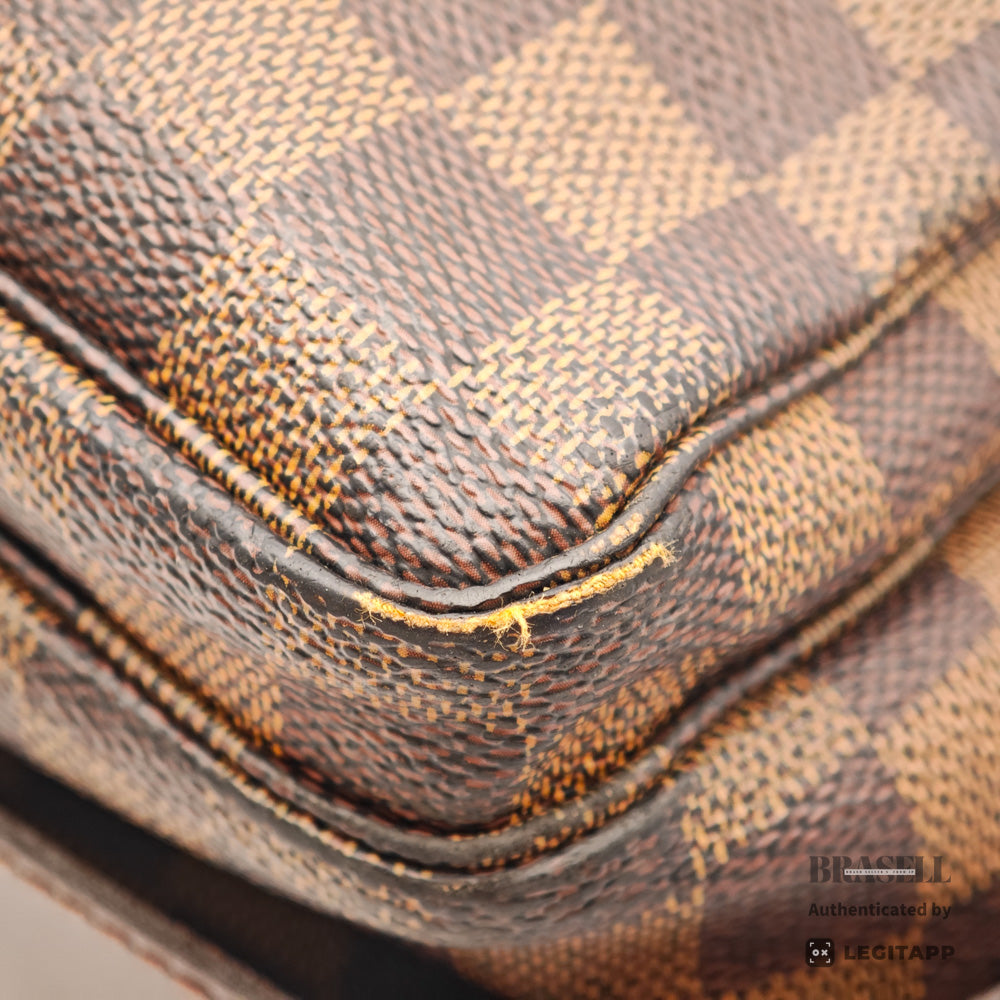 LOUIS VUITTON Naviglio Damier Canvas Brown Shoulder Bag N45255 【ImportFeeFREE】
