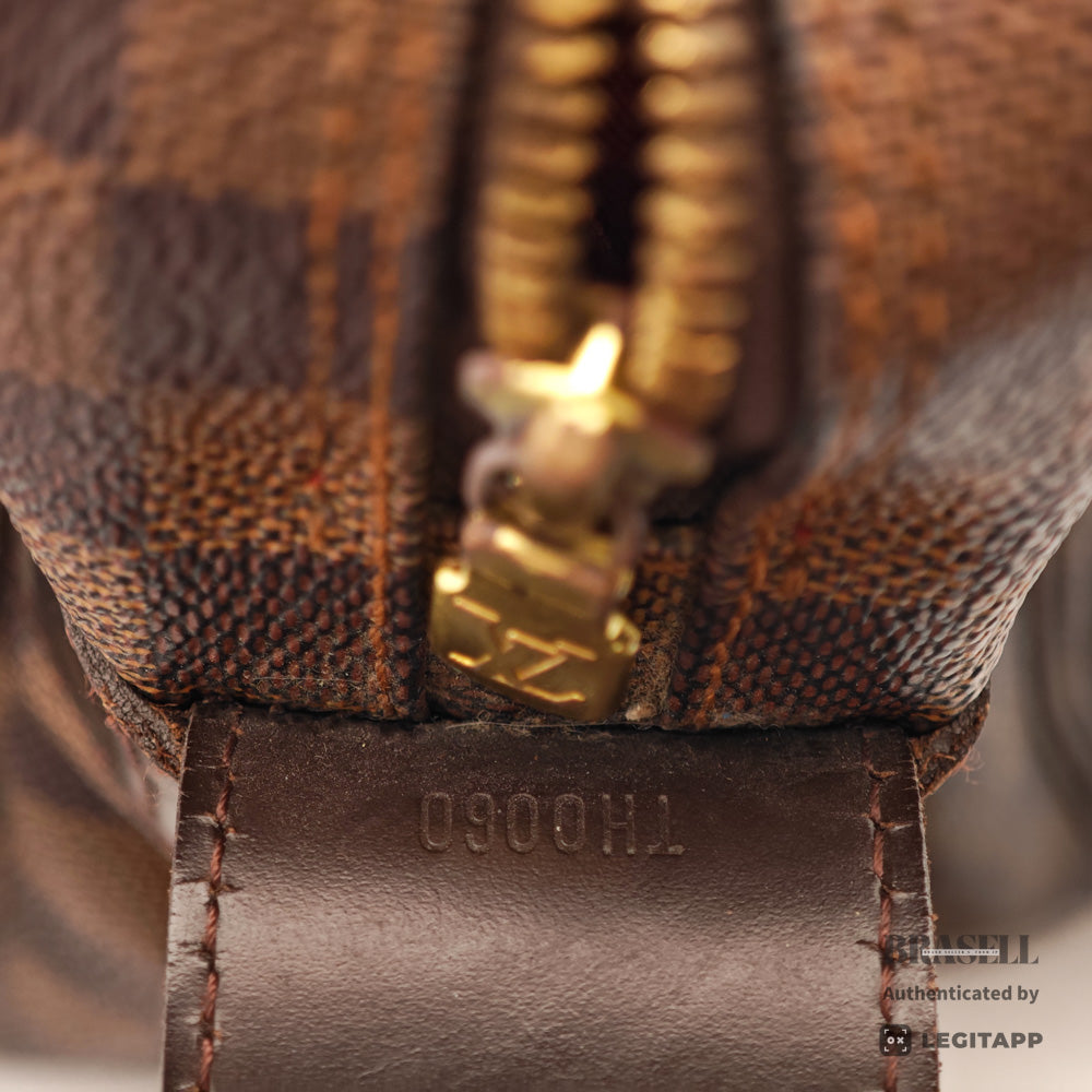 LOUIS VUITTON Naviglio Damier Canvas Brown Shoulder Bag N45255 【ImportFeeFREE】