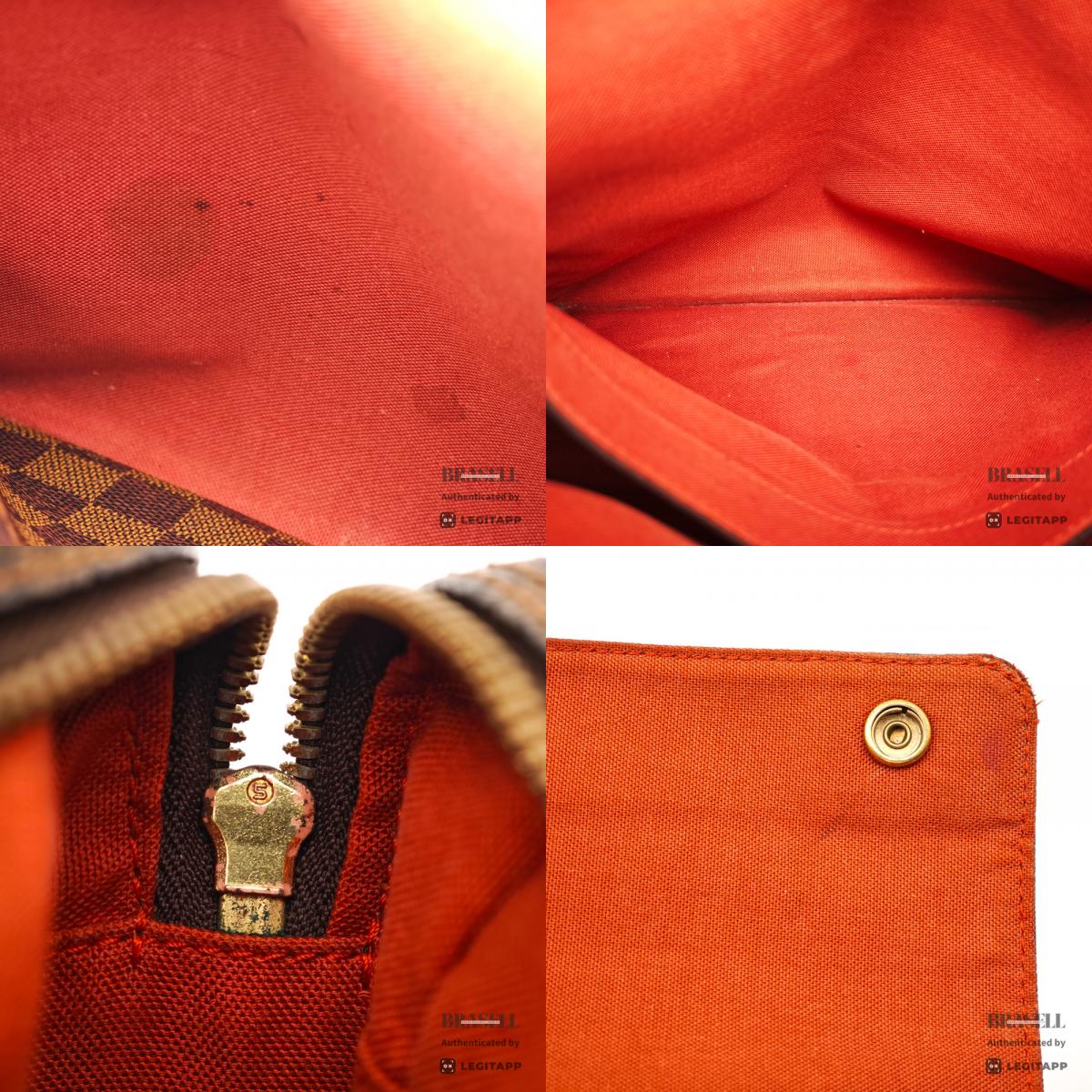 LOUIS VUITTON Naviglio Damier Canvas Brown Shoulder Bag N45255 【ImportFeeFREE】