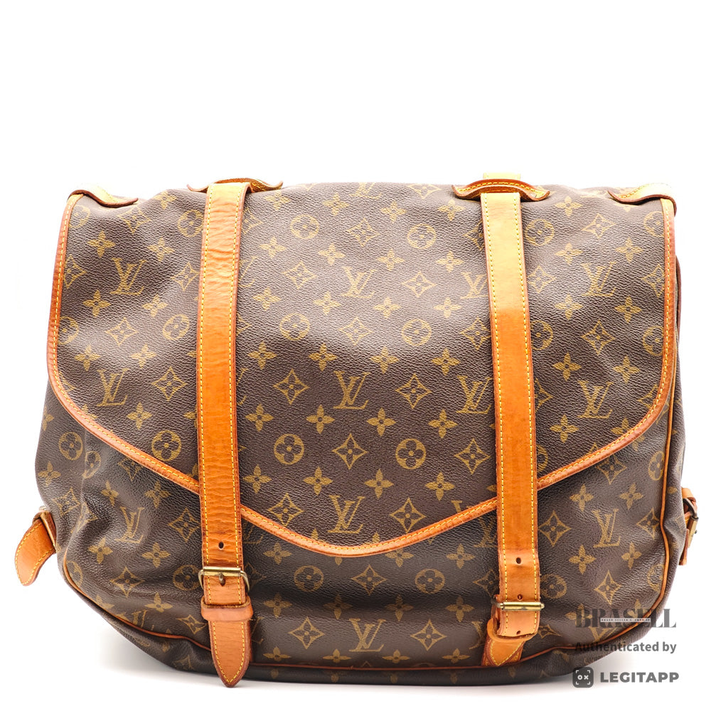 LOUIS VUITTON Saumur 43 Monogram Canvas Brown Crossbody Bag 【ImportFeeFREE】