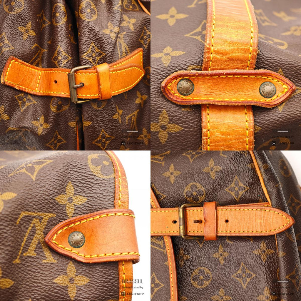 LOUIS VUITTON Saumur 43 Monogram Canvas Brown Crossbody Bag 【ImportFeeFREE】