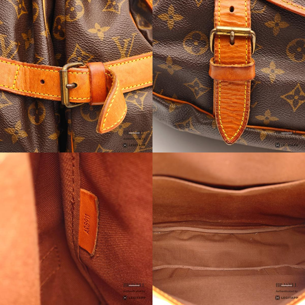 LOUIS VUITTON Saumur 43 Monogram Canvas Brown Crossbody Bag 【ImportFeeFREE】