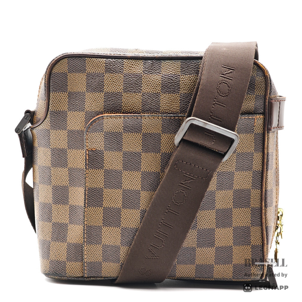 LOUIS VUITTON Damier Canvas Brown Shoulder Bag N41442 【ImportFeeFREE】