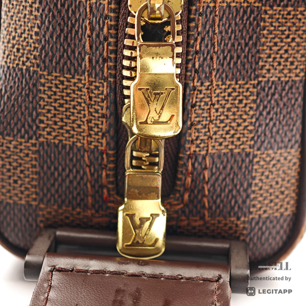 LOUIS VUITTON Damier Canvas Brown Shoulder Bag N41442 【ImportFeeFREE】