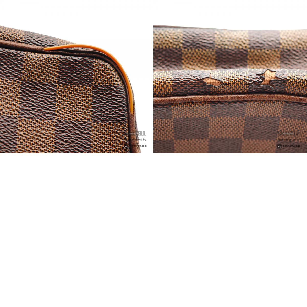 LOUIS VUITTON Damier Canvas Brown Shoulder Bag N41442 【ImportFeeFREE】