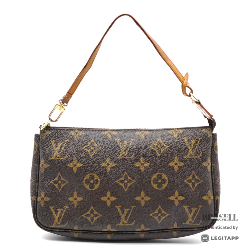 LOUIS VUITTON Pochette Monogram Canvas Brown Shoulder Bag 【ImportFeeFREE】