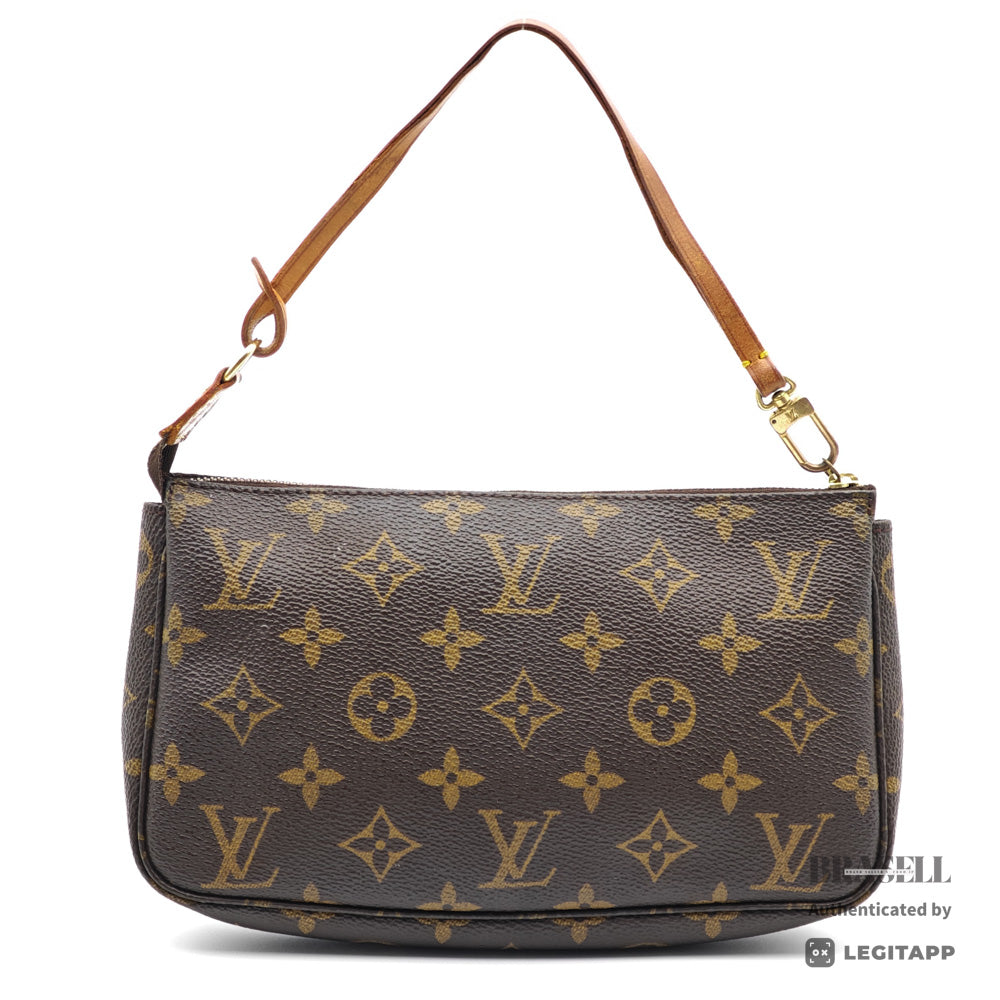 LOUIS VUITTON Pochette Monogram Canvas Brown Shoulder Bag 【ImportFeeFREE】